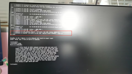 专用涉密电脑I/O  error  dev  sdb  报错，无法进系统|安可通用设备资源站